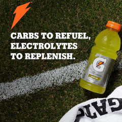 Close-up of Gatorade Fruit Punch label for brand recognition.