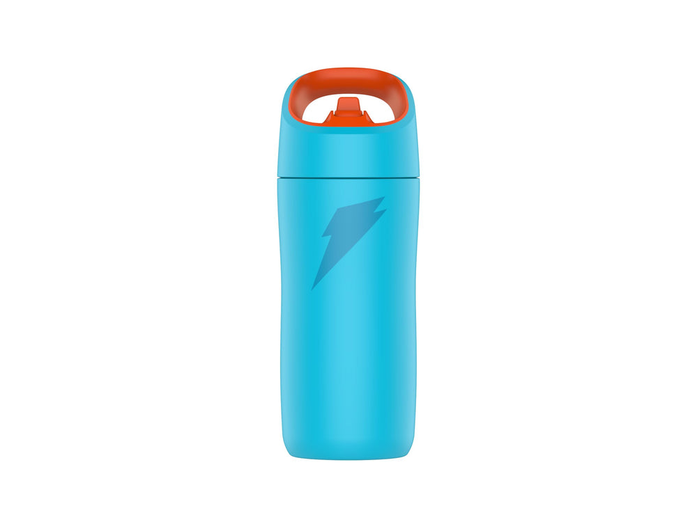 Gatorade Kids Rookie bottle front view with rugged stainless steel body for on-field use
