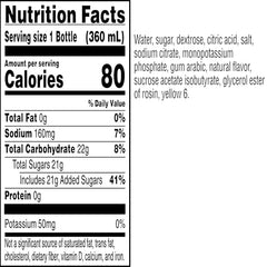 Gatorade Thirst Quencher orange bottle back—label details and flavor profile