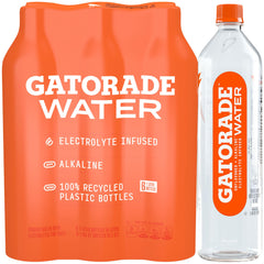 Gatorade Water 1L bottle front view for electrolyte-infused hydration on the go.