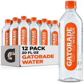 Gatorade Water unflavored 20oz bottle front view for all-day hydration on the go.