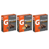 Gatorade Whey Bars variety pack box front for athletic fueling.