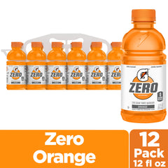 Gatorade Zero Sugar orange bottle pouring for training sessions.