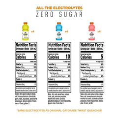 Gatorade Zero Variety Pack Strawberry Kiwi 20 oz bottle offers refreshing flavor options for workouts.