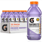 Gatorlyte rapid rehydration bottle front view for quick hydration during workouts.