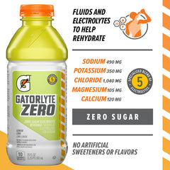 Gatorlyte Zero bottle pour captured for refreshing hydration on the go.