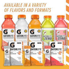 Close-up of Gatorlyte Zero packaging showing the five electrolytes blend