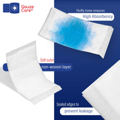 Non-stick outer layer protects wound and eases removal