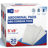 GauzeCare sterile abdominal pad 5x9 with non-stick outer layer for painless dressing changes
