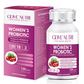 GDMENUTRI Women's Probiotics bottle shown for daily gut balance and wellness.
