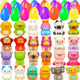 GDWDGJ 24-pack filled Easter eggs ready for non-candy hunt prizes and party favors
