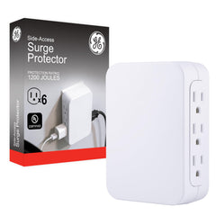 GE Pro six-outlet extender with side access for tight spaces.