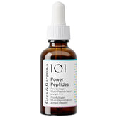 Geek & Gorgeous Power Peptides milky serum bottle close-up suggests smoother skin