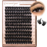 Geeneiya 200D lash clusters for full density without stacking.