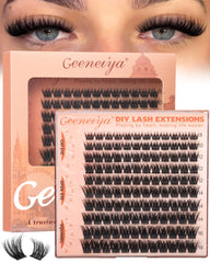 Geeneiya fluffy lash clusters 8-16mm for natural-looking volume daily glam