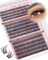 Geeneiya natural lash clusters with C curl for a subtle, natural day-to-night look.