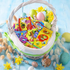 GEEOOLLAH creamy chocolate mini eggs in blue foil for festive treats.