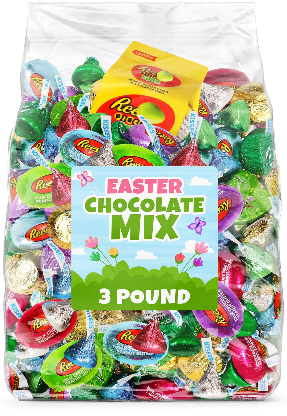 GEEOOLLAH Easter chocolate assortment in spring foil colors, ideal for gifting and party favors