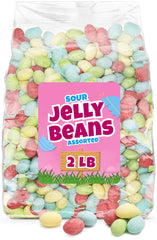 GEEOOLLAH Easter sour jelly beans in pastel bag for festive baskets