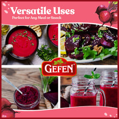 USDA Organic Gefen beets showcase vibrant color and natural sweetness.