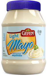 Gefen Rich & Creamy Light Mayonnaise bottle shows smooth texture for easy spreading and bold taste