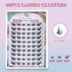 Gekinye wispy feathered texture lashes deliver soft, airy volume.