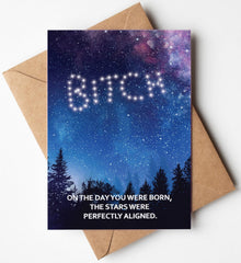 Gelid Day You Were Born humorous card design, perfect for gifting to friends and sisters