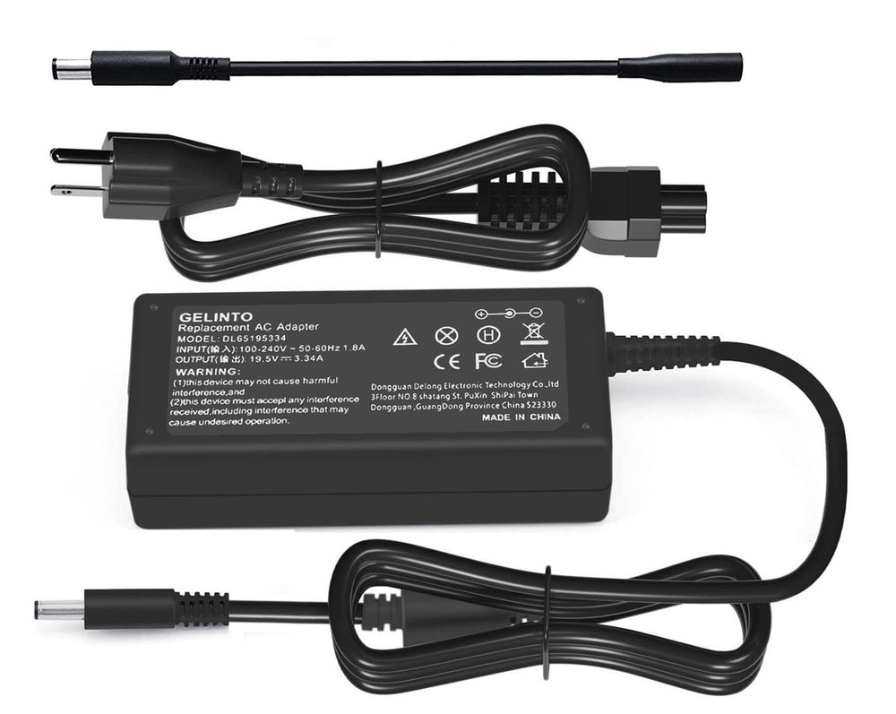 GELINTO 65W Dell charger front view, reliable daily power for Dell laptops.