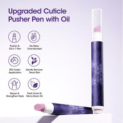 GELLEN Ceramic-tip Cuticle Pusher close-up showing gentle exfoliation.