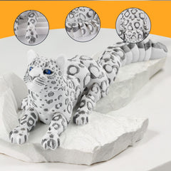 GemmiCho Snow Leopard Figurine stands 8.27 inches for a sleek wildlife accent.