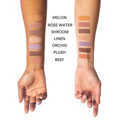 Gen See Mixed Media Matte Liquid Eyeshadow Linen eyelid application dries down quickly.