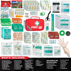 General Medi 2-in-1 kit open compartment reveals 215 items for quick access
