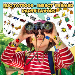 Generic Bug Tattoos ant sheet for kids, perfect party favors and classroom rewards.
