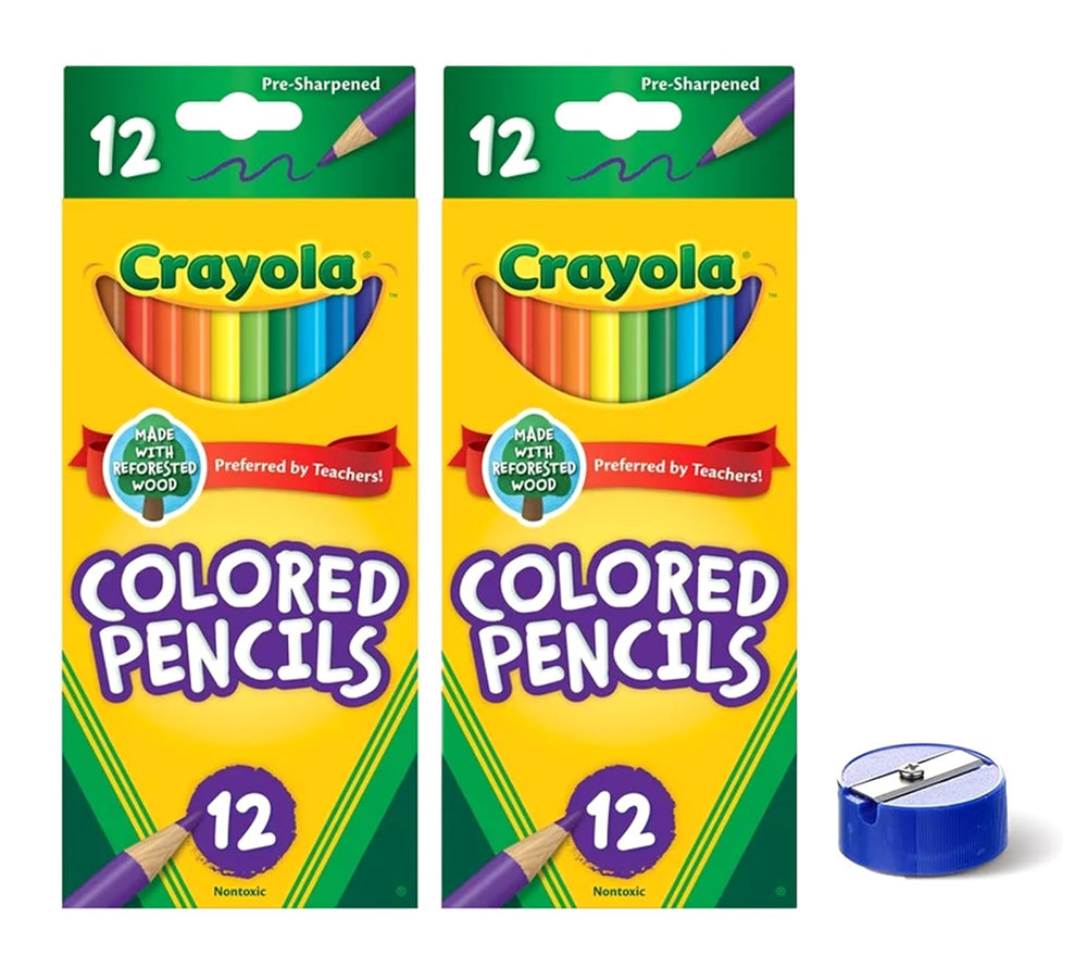 Generic colored pencils 24-pack with assorted colors for school projects and art