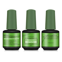 Generic Gel Nail Polish Remover bottle, green packaging, for easy at-home removal.