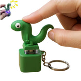 Generic Lizard Button Keychain close-up with LED light for engaging sensory play.