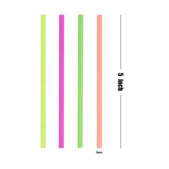 Generic Neon Mini Sip Straws cocktail stir promotes versatile home bar use