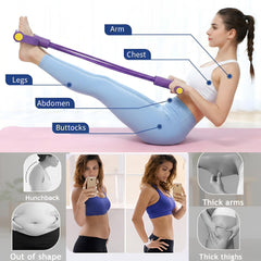 Generic resistance band with foam handles emphasizes secure grip during intense routines.