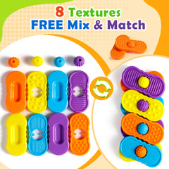 Generic Sensory Slider Stones textured beads close-up highlights tactile variety for focus