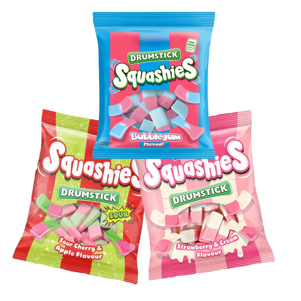 Generic Squashie Drumstick Variety Pack with three flavors for sharing and on-the-go snacking.