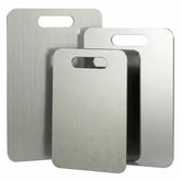 Generic stainless steel cutting board 15x11 set provides a large, durable prep surface.