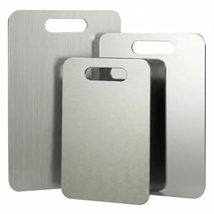 Generic stainless steel cutting board 15x11 set provides a large, durable prep surface.