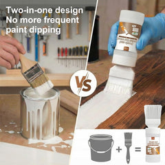 Generic white wood scratch repair close-up shows fast, clean coverage.