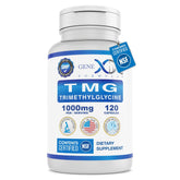 Genex Formulas TMG bottle front showing a pure, daily wellness option