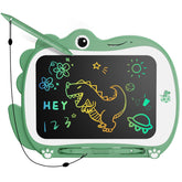 Genialba 8.5-inch dinosaur LCD tablet in green for mess-free drawing.