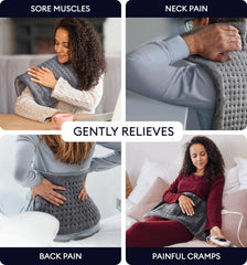Geniani heating pad plush fabric delivers gentle, even heat