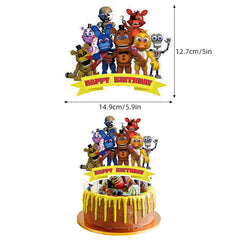 Closeup of Genshii Freddy's cardboard toppers showing safe, reusable material