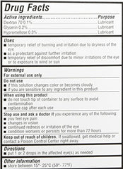 Genteal Tears bottle displays Polyquad preservative for gentle protection.