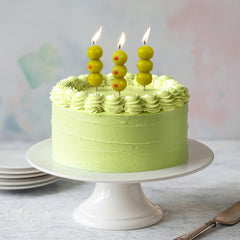 Genuine Fred olive birthday candles six-pack ideal for celebrations