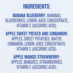 Gerber baby pouches Banana Blueberry potassium-rich option for active toddlers